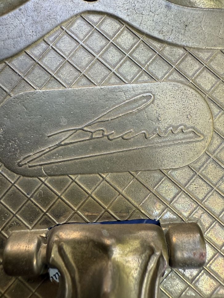 Рамка под фотографию зеркало Арнуво 36х26 см латунь  