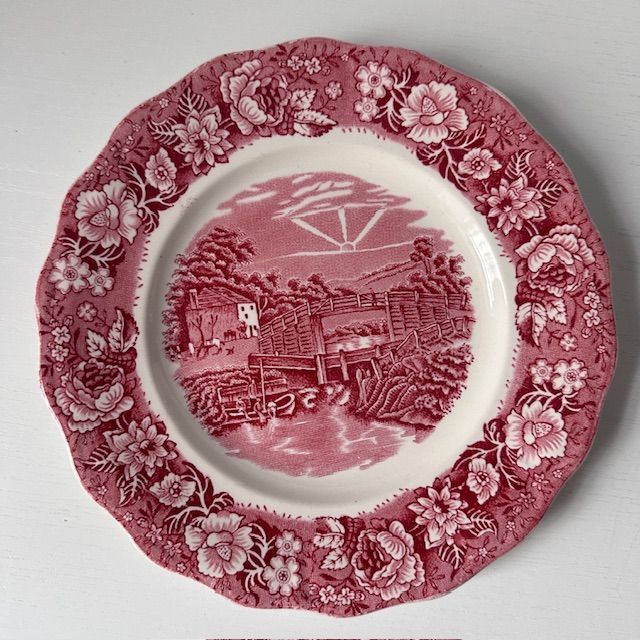 Тарелка Thame's River scenes Palissy Pottery 20 см Англия 1950 г