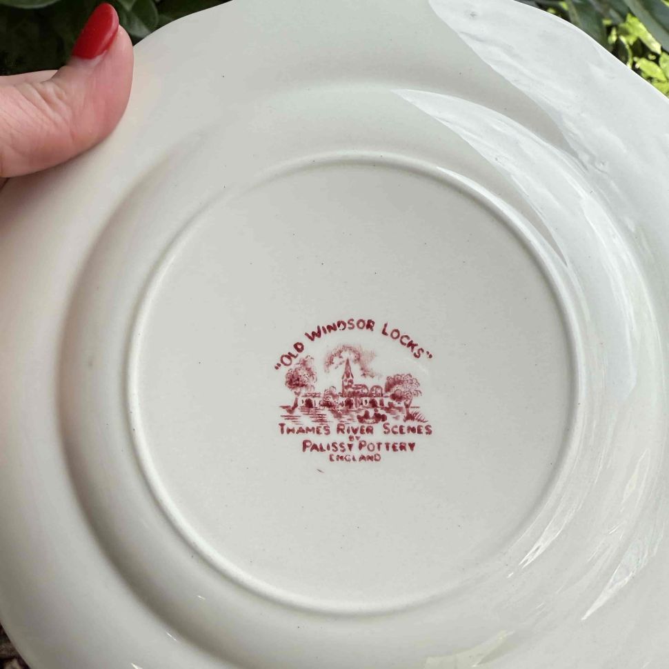 Тарелка Thame's River scenes Palissy Pottery 20 см Англия 1950 г