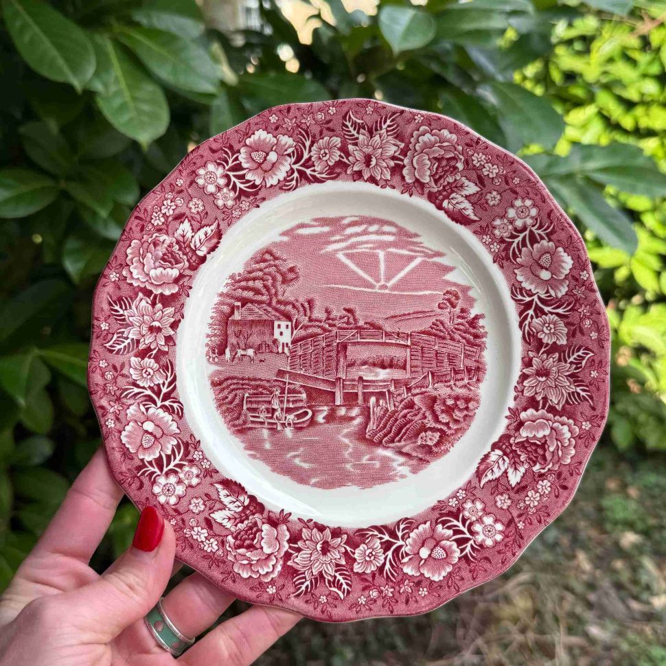 Тарелка Thame's River scenes Palissy Pottery 20 см Англия 1950 г