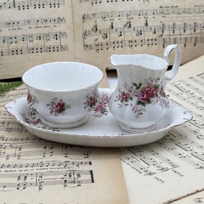 Блюдо сахарница молочник Royal Albert Lavender Rose набор 3 предмета Англия 