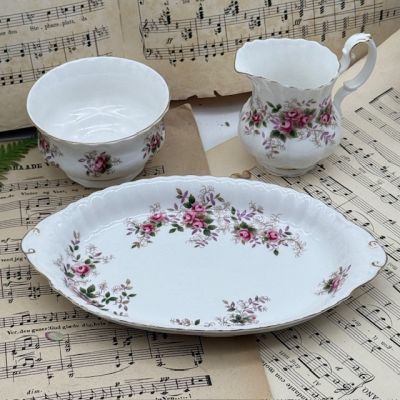 Блюдо сахарница молочник Royal Albert Lavender Rose набор 3 предмета Англия 