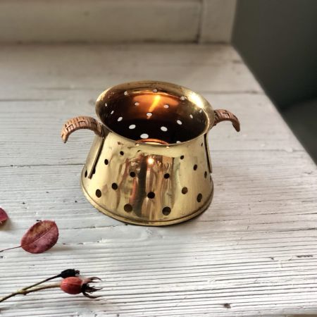 Подсвечник для греющей свечи с ручками, металл