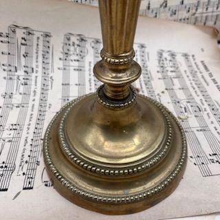 Подсвечник на одну свечу 27 см латунь