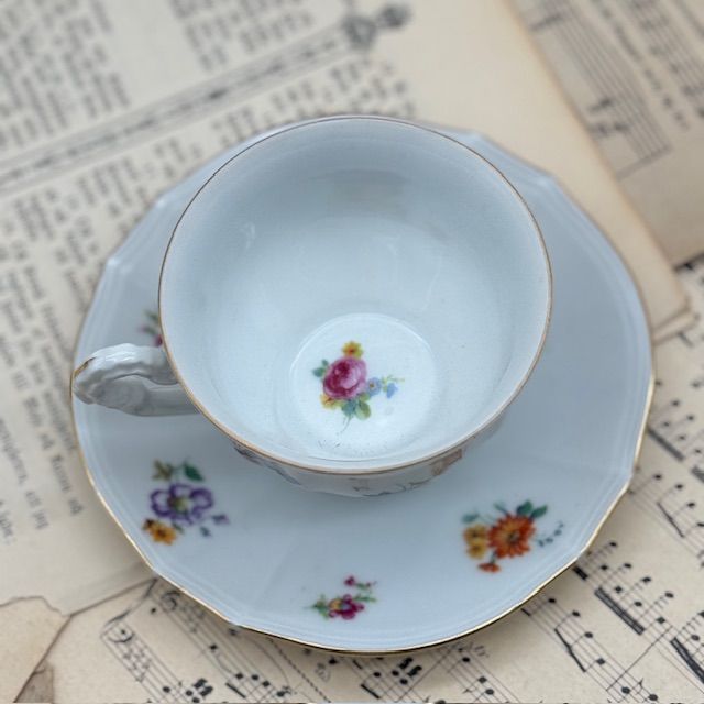 Чайная пара Furstenberg Мелкоцвет 200 мл фарфор Германия