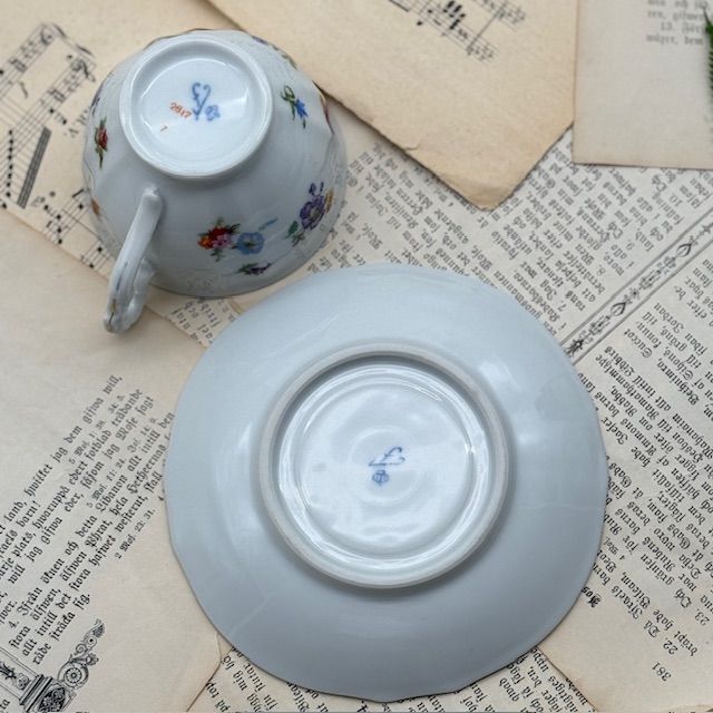 Чайная пара Furstenberg Мелкоцвет 200 мл фарфор Германия