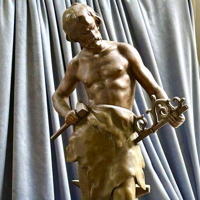 Скульптура Forgeron 51 см Огюст Моро Франция бронза дерево