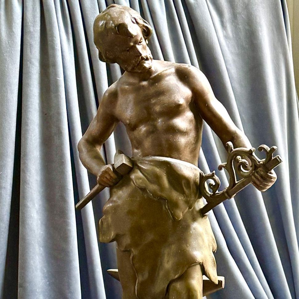 Скульптура Forgeron 51 см Огюст Моро Франция бронза дерево