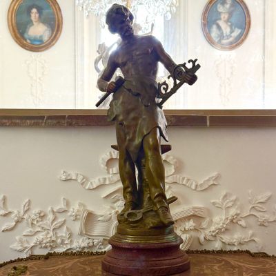 Скульптура Forgeron 51 см Огюст Моро Франция бронза дерево