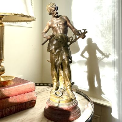 Скульптура Forgeron 51 см Огюст Моро Франция бронза дерево