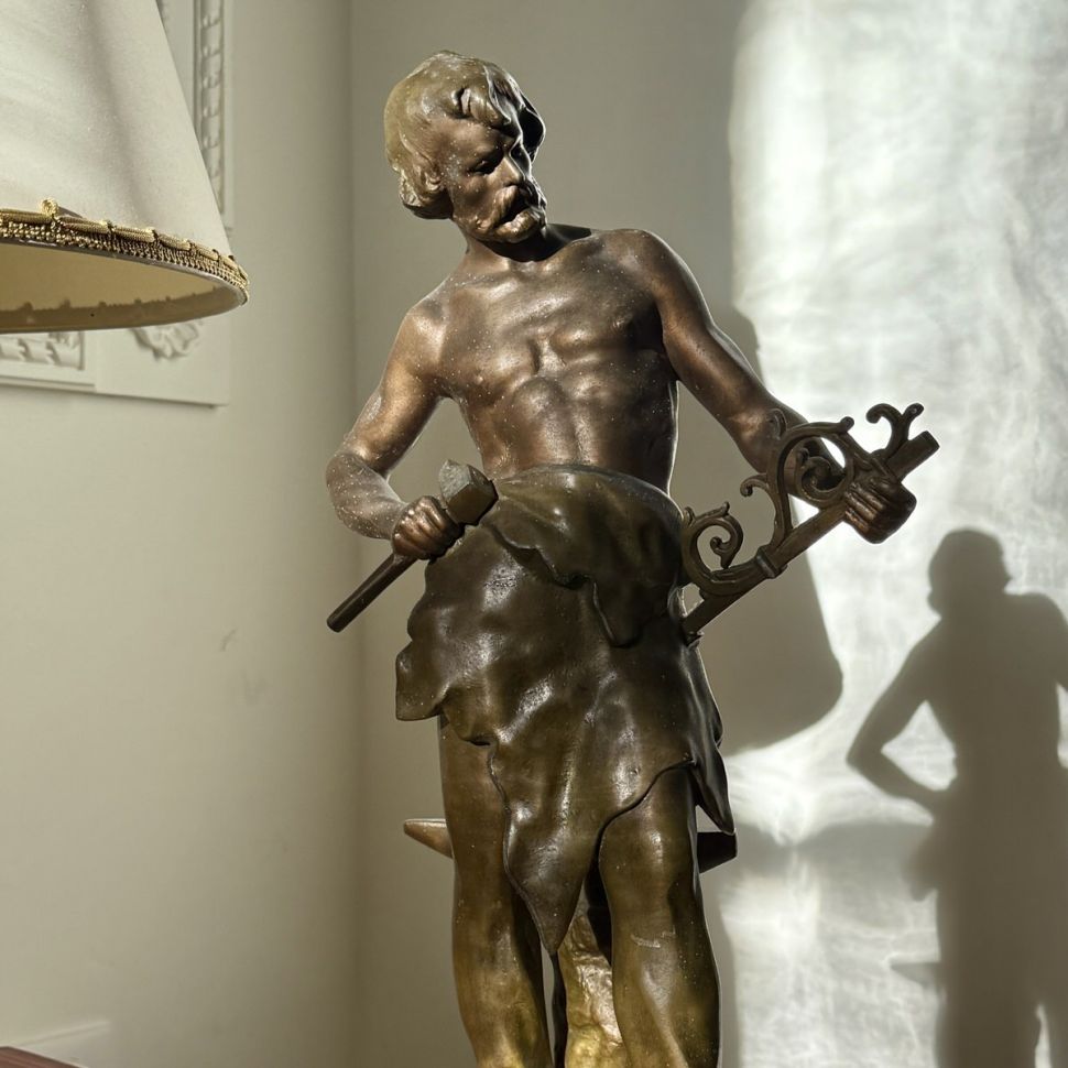 Скульптура Forgeron 51 см Огюст Моро Франция бронза дерево