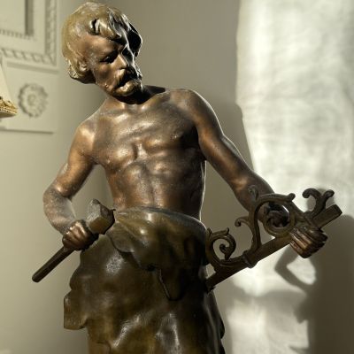 Скульптура Forgeron 51 см Огюст Моро Франция бронза дерево