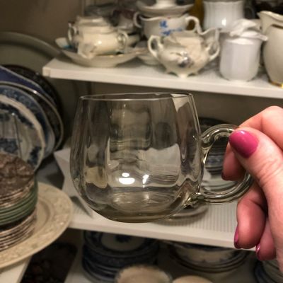 Чашка дымчатая хрусталь