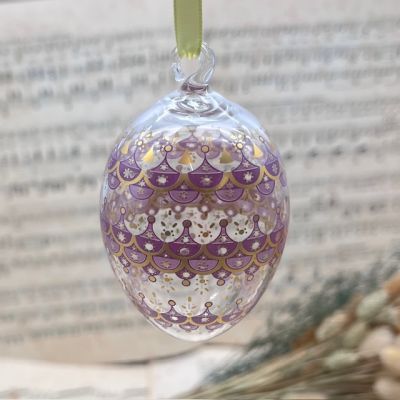 Подвес Яйцо пасхальное Hutschenreuther 8 см стекло Германия 1990 г. 