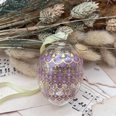 Подвес Яйцо пасхальное Hutschenreuther 8 см стекло Германия 1990 г. 