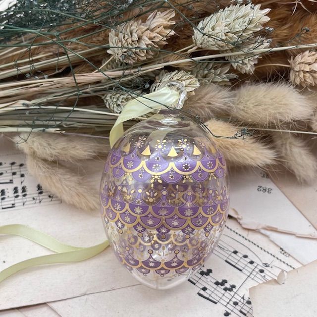 Подвес Яйцо пасхальное Hutschenreuther 8 см стекло Германия 1990 г. 