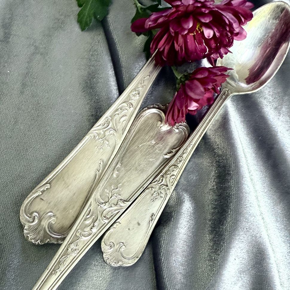  Набор столовых приборов на 12 персон Ercuis серебрение Франция 37 предметов