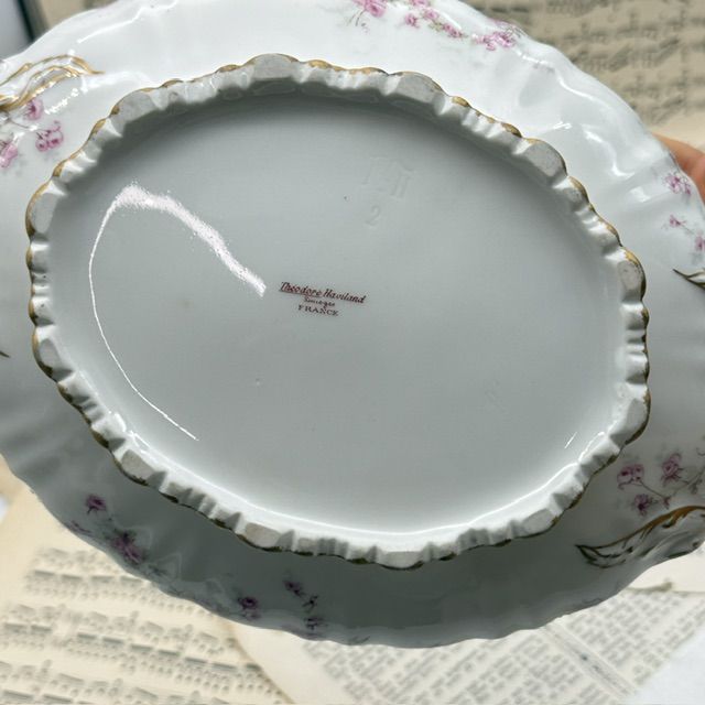 Легумье салатник без крышки Haviland Limoges 29 см фарфор Франция