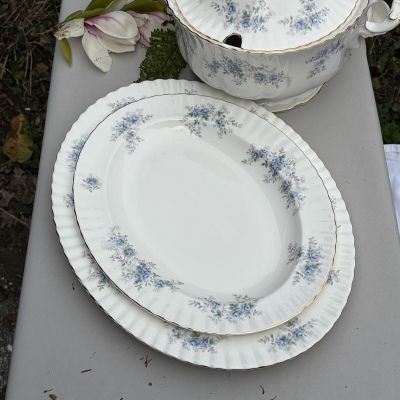 Блюдо овальное Royal Albert Blue Blossom 35 см Англия