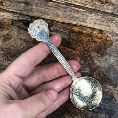 Ложка десертная круглая мельхиор