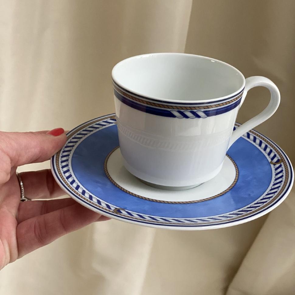 Чайная пара 220 мл Германия Hutschenreuther Морской стиль