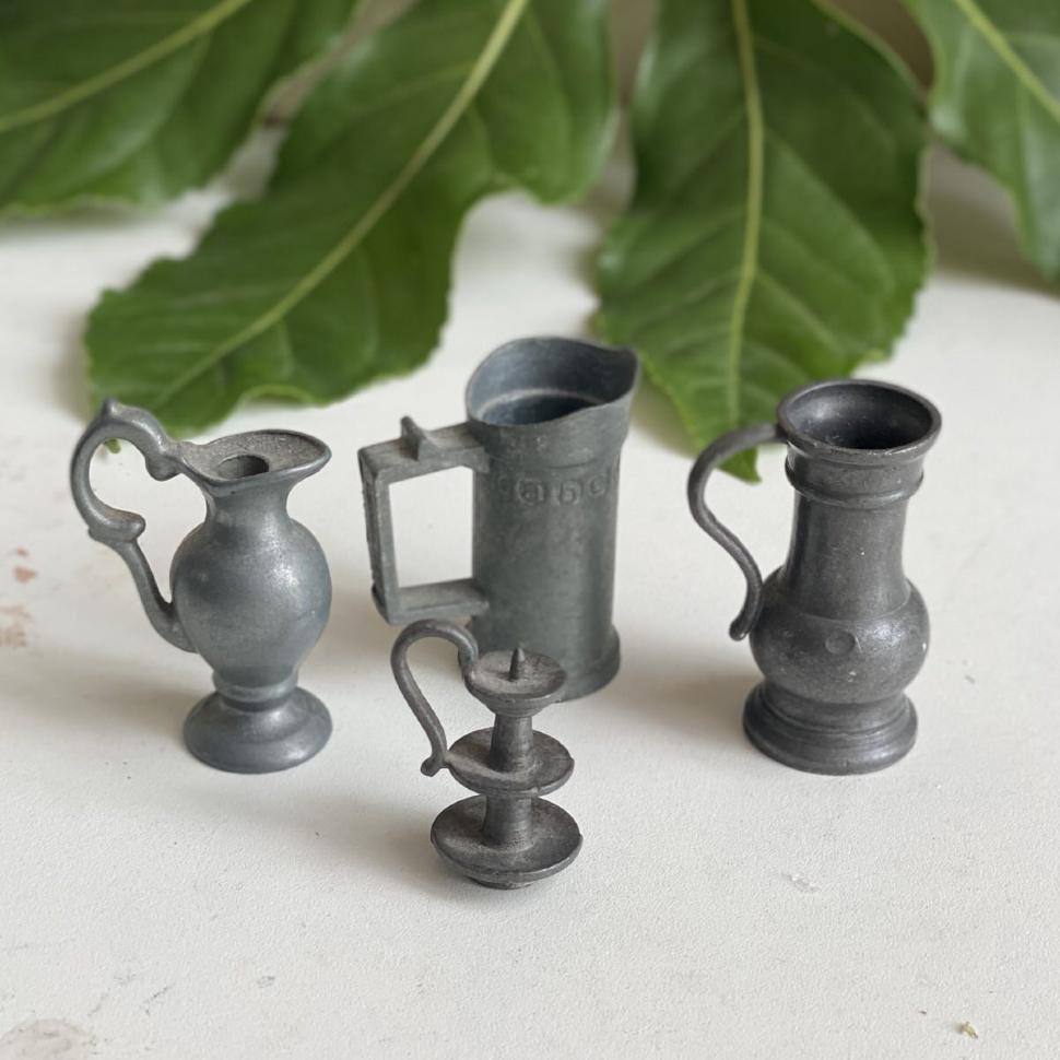 Детская посуда набор из 4-х предметов олово