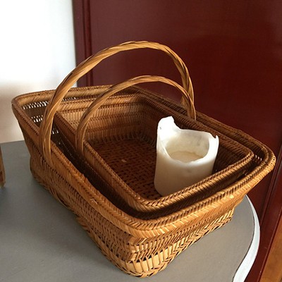 Корзина плетеная, набор из 2-х