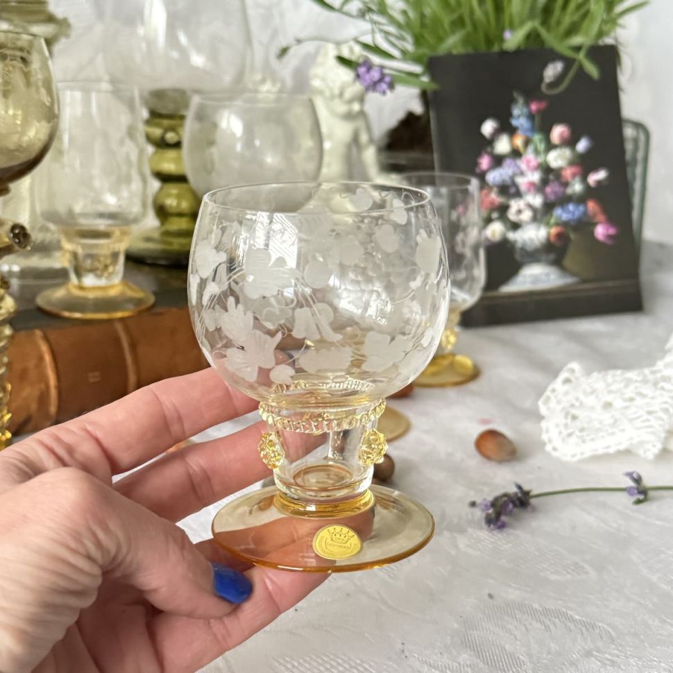 Бокал Рёмер на янтарной ножке Мастерс 200 мл хрусталь Германия