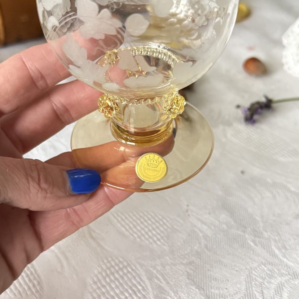 Бокал Рёмер на янтарной ножке Мастерс 200 мл хрусталь Германия