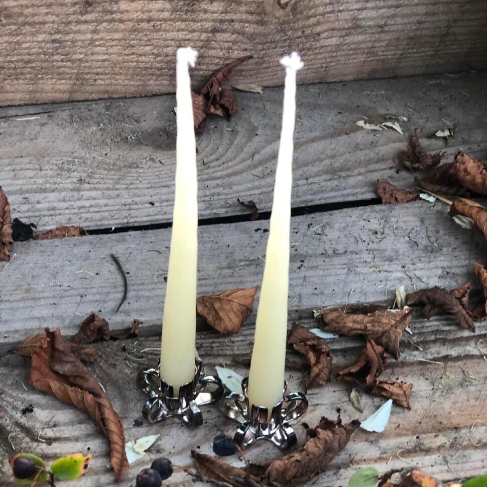 Подсвечник мини 3 см для одной тонкой свечи мельхиор Швеция