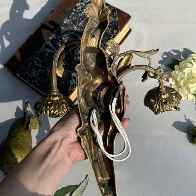 Бра настенное на 2 лампы 40 см бронза Франция    