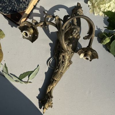 Бра настенное на 2 лампы 40 см бронза Франция    