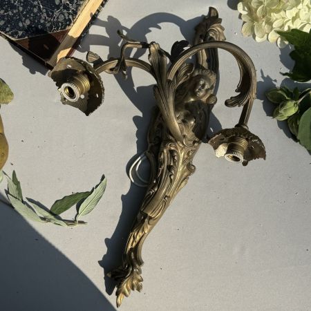 Бра настенное на 2 лампы 40 см бронза Франция    