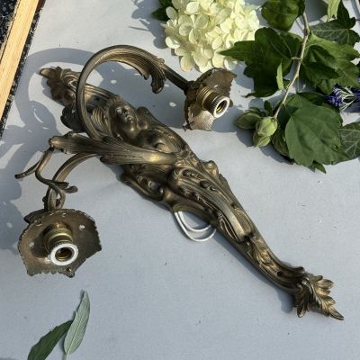 Бра настенное на 2 лампы 40 см бронза Франция    