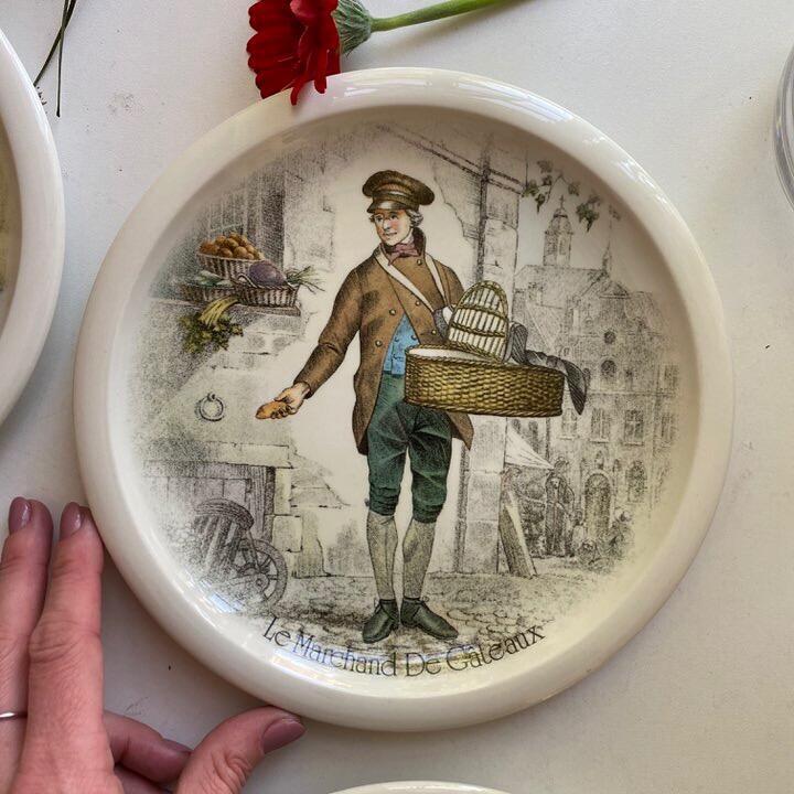 Тарелка 22 см Boch Keramis Булочник фарфор Бельгия  