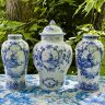Ваза чайница с крышкой Delft Мельница 34 см Голландия