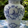 Ваза чайница с крышкой Delft Мельница 34 см Голландия