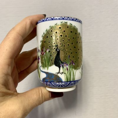 Чашка Franklin porcelain Япония 1985 г 150 мл Павлин 