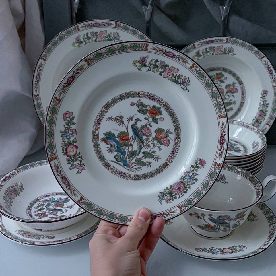 Тарелка Wedgwood Kutani Crane 21 см фарфор Англия