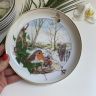Тарелка Arzberg Birds of the Country Year Декабрь 17 см фарфор Германия