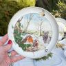 Тарелка Arzberg Birds of the Country Year Декабрь 17 см фарфор Германия