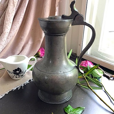 Огромный оловянный кувшин 2 л.