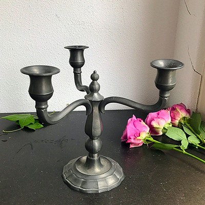 Подсвечник на 3 свечи олово