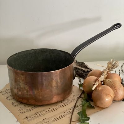 Ковш медный 1,2 л ручка чугун лужение