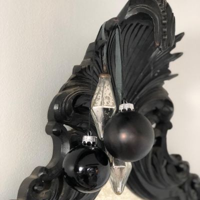 Шар елочный малый глянцевый Черный