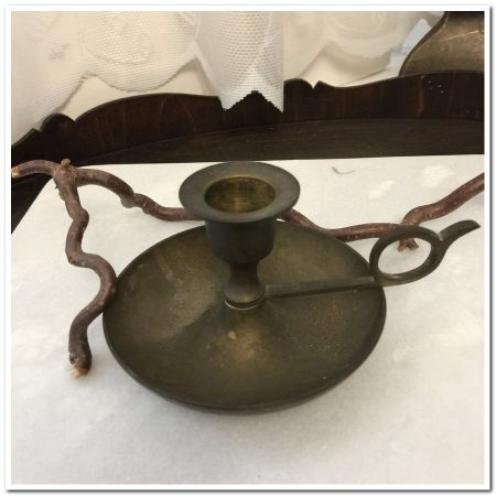 Подсвечник с чашей латунь