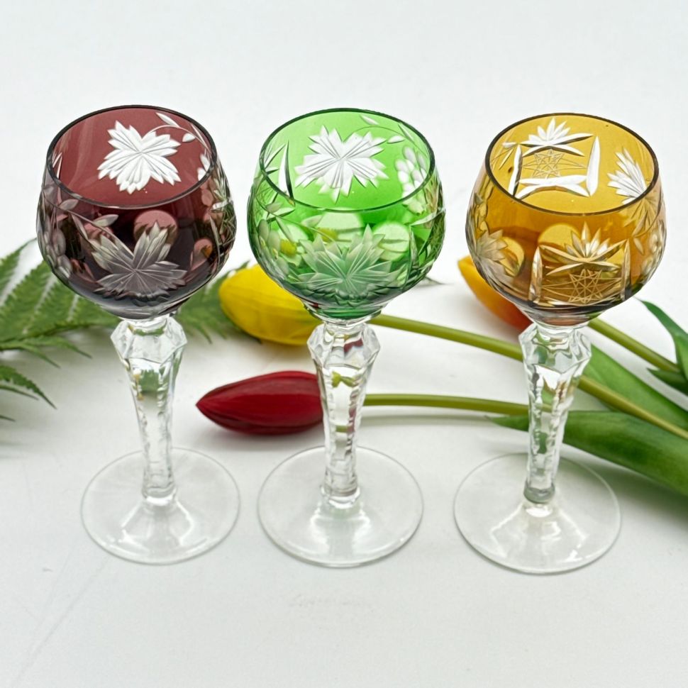 Рюмка Anna Hutte набор 3 шт. 75 мл накладной хрусталь Германия