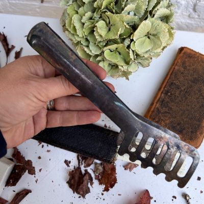 Щипцы для десерта 19 см мельхиор патина