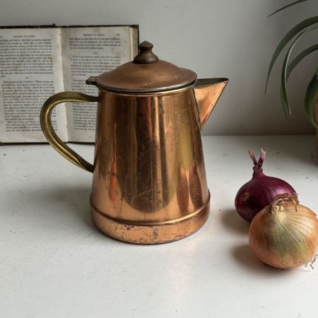 Чайник 1,6 л медь с латунной ручкой