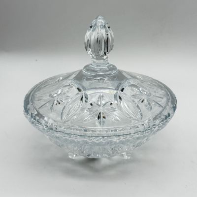 Бонбоньерка на ножках 16 см хрусталь Германия 